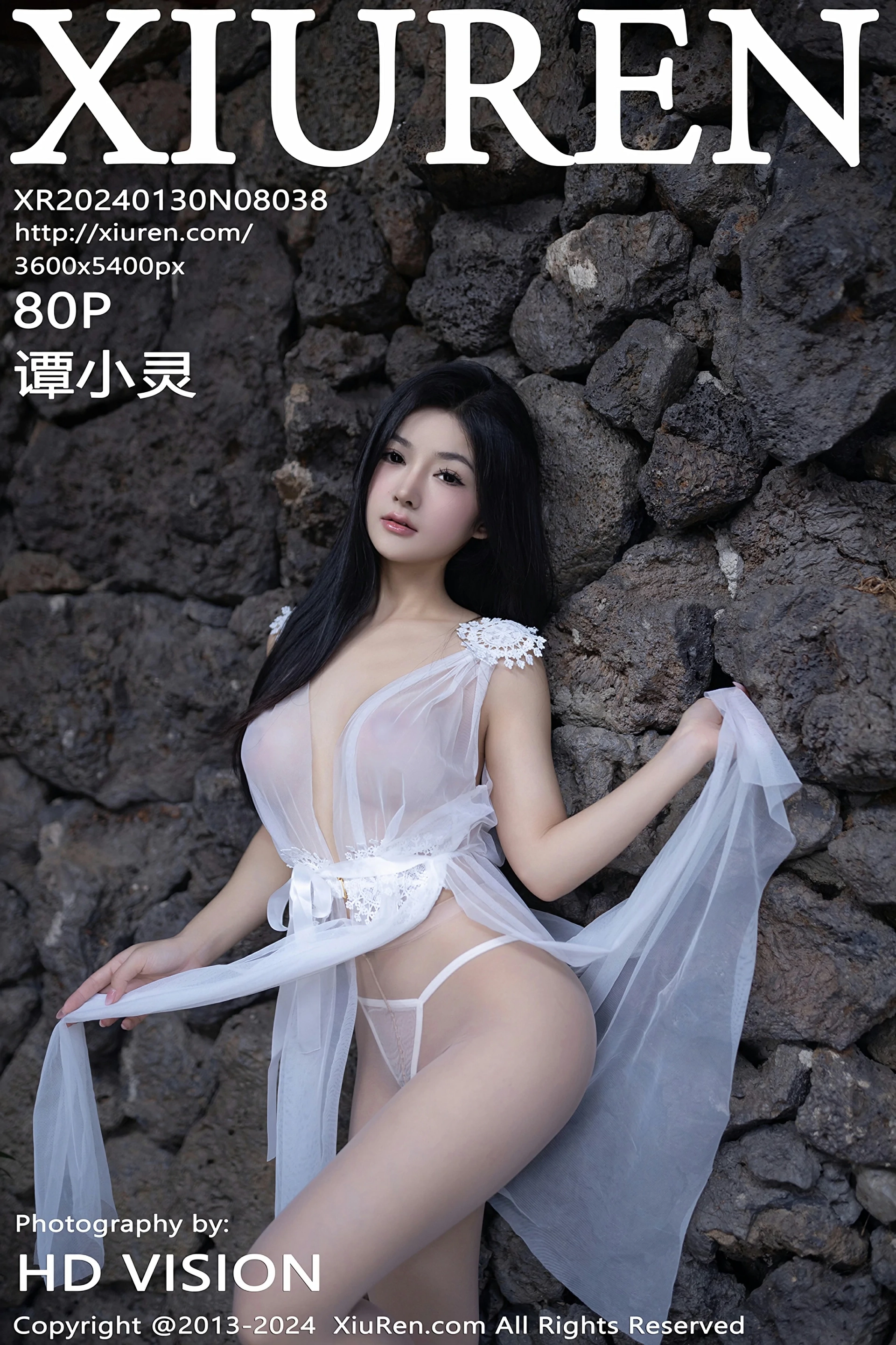 [XiuRen秀人网] 2024.01.30 No.8038 谭小灵 白色轻薄连衣短裙  性感写真 [80+1P]