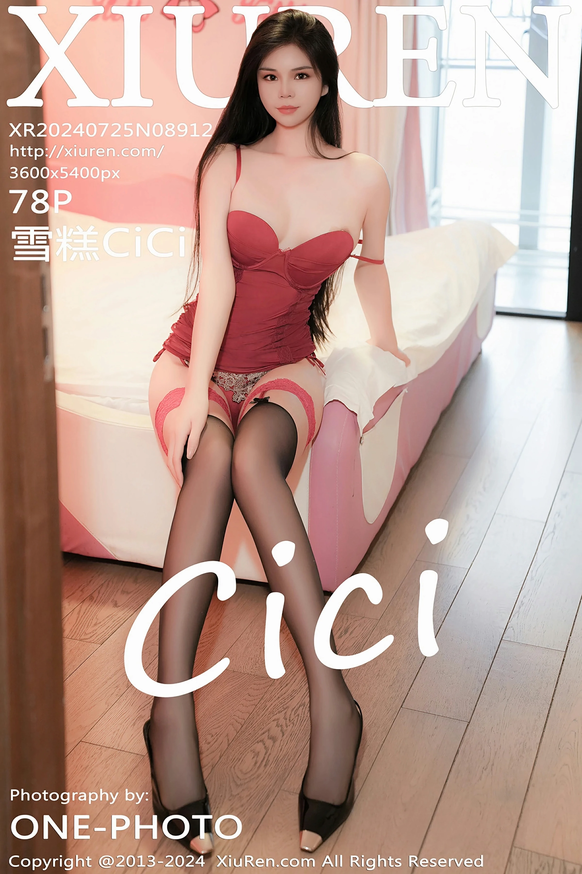 [XiuRen秀人网] 2024.07.25 No.8912 雪糕CiCi 美腿修长 红色情趣服饰 性感写真 [78+1P]